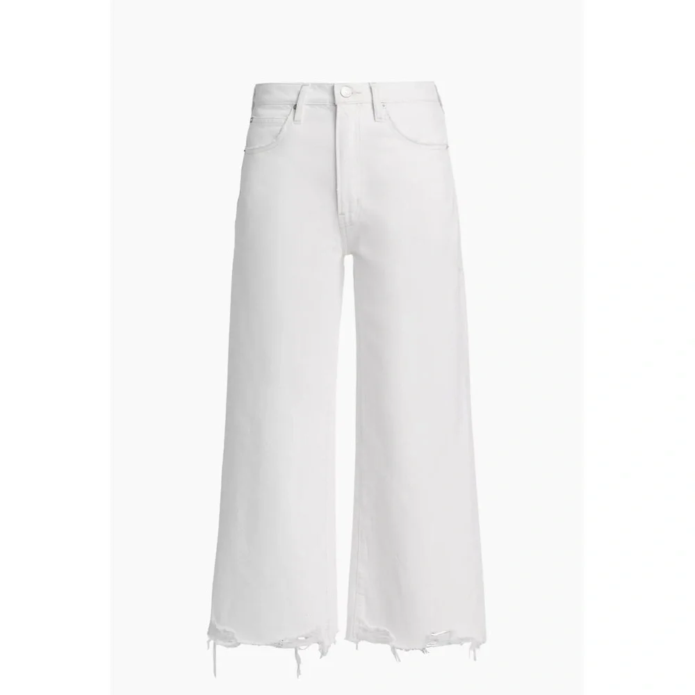 Theory Women's White Wide Leg Boot-Cut Jeans